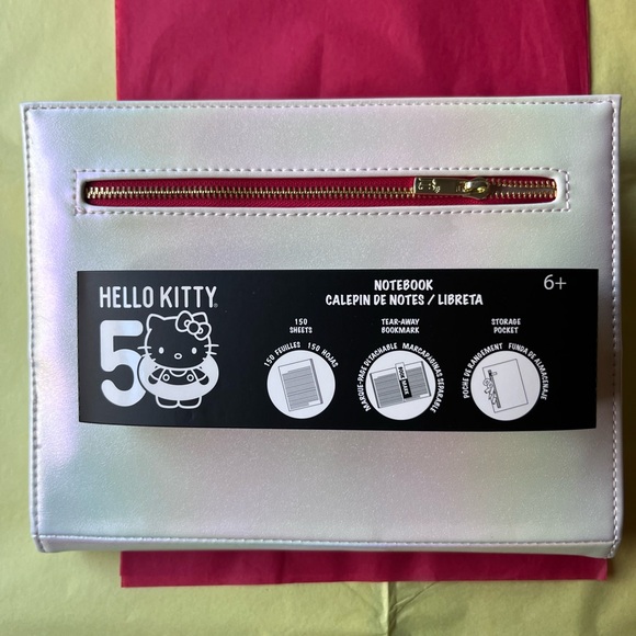 SANRIO HELLO KITTY 50TH ANNIVERSARY COSPLAY PEARLESCENT REFILLABLE JOURNAL 🐱NWT - Picture 8 of 16